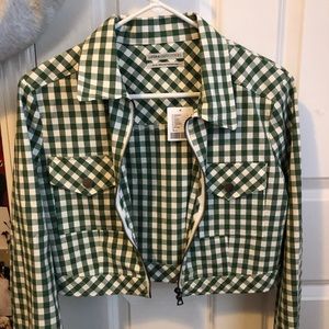 Urban Outfitters Green Checkered Jacket